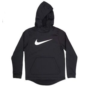 Nike Black Swoosh Logo Therma High Funnel Neck Hoodie Drifit XXL Like New
